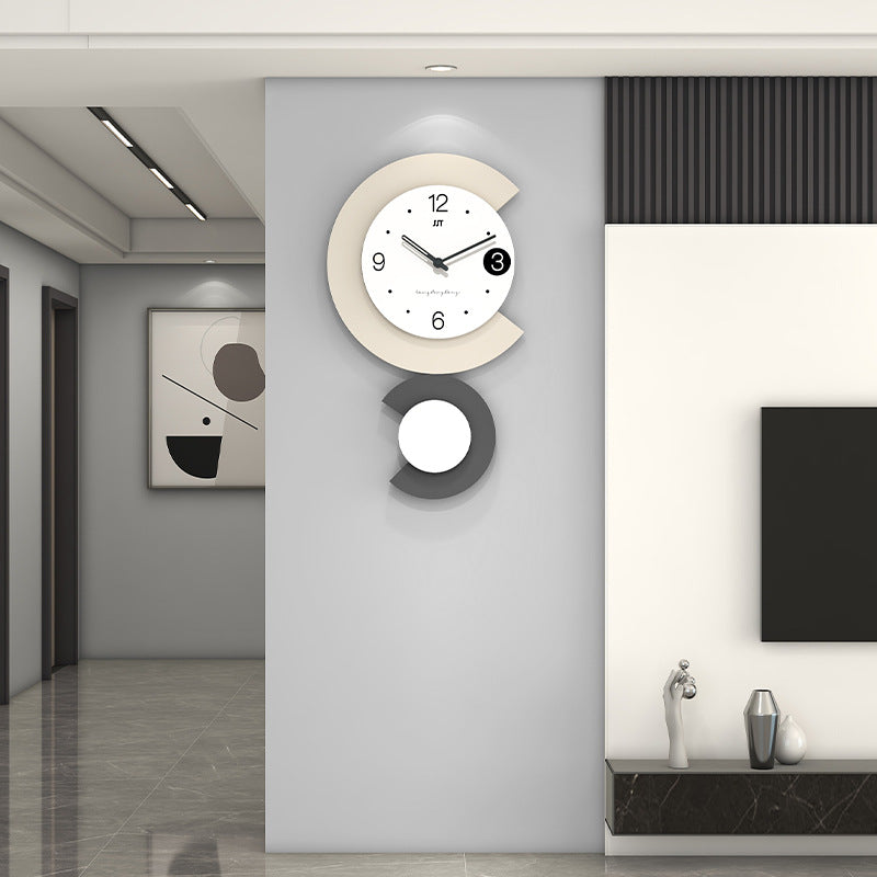 Junips | Modern LED Lamp Silent Wall Clock for Living Room