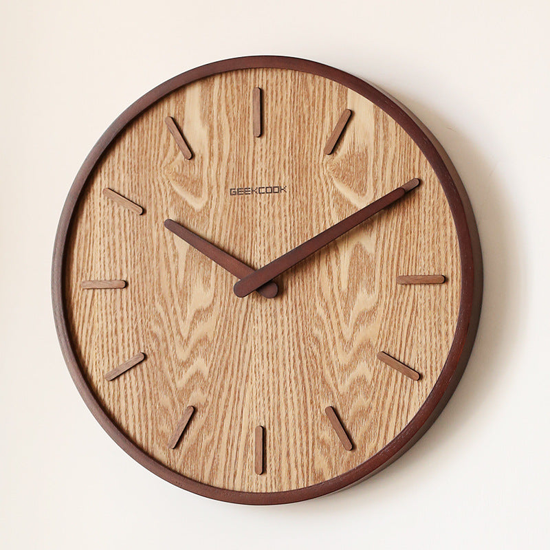 Junips | Minimalistic Quiet Wooden Wall Clock 12 Inch