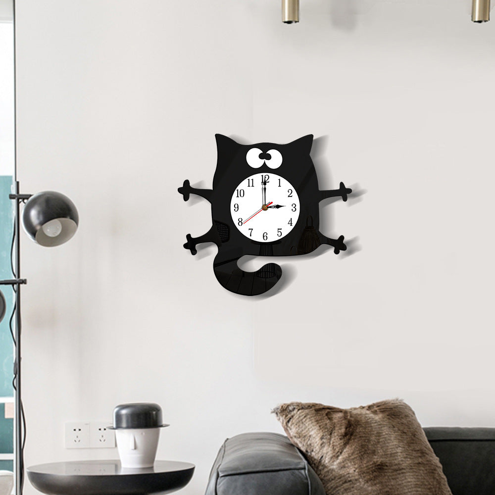 Junips | Silent Cat Wall Decoration Clock for Children's Room