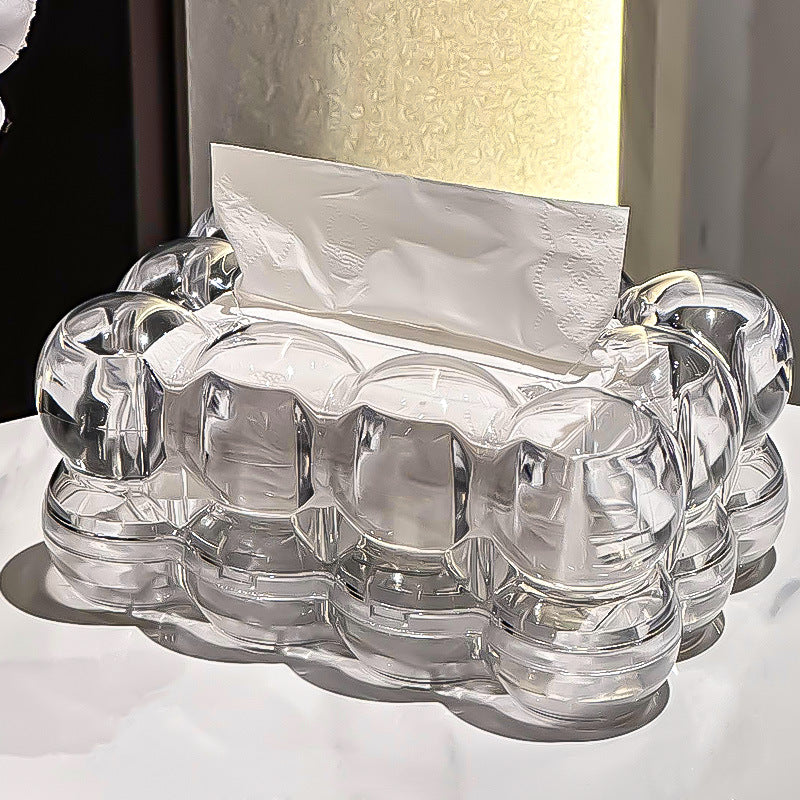 Junips | LumiScape Tissue Box – Sculptural Acrylic Design for Modern Elegance