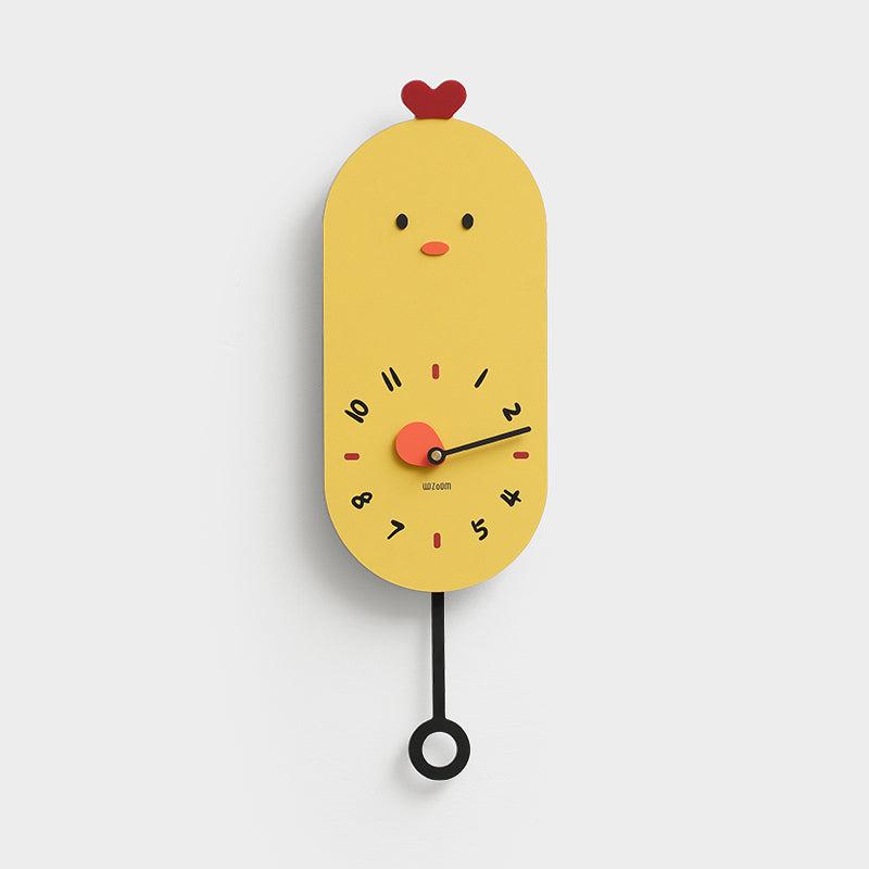 Junips | Cute Chicken Kids Room Silent Wall Clock