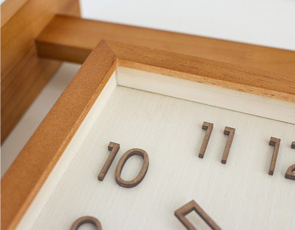 Junips | Wall-Corner-Two-Sided Wood-Analog-Clock