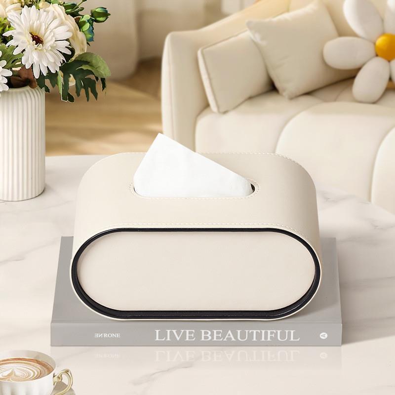 Junips | Tissue box - Oval Elegance - Leather design - Functional & Stylish