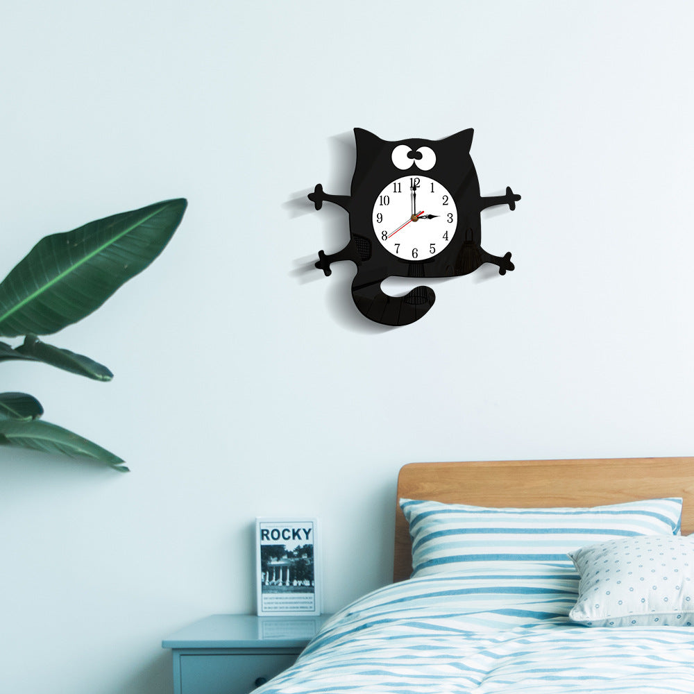 Junips | Silent Cat Wall Decoration Clock for Children's Room
