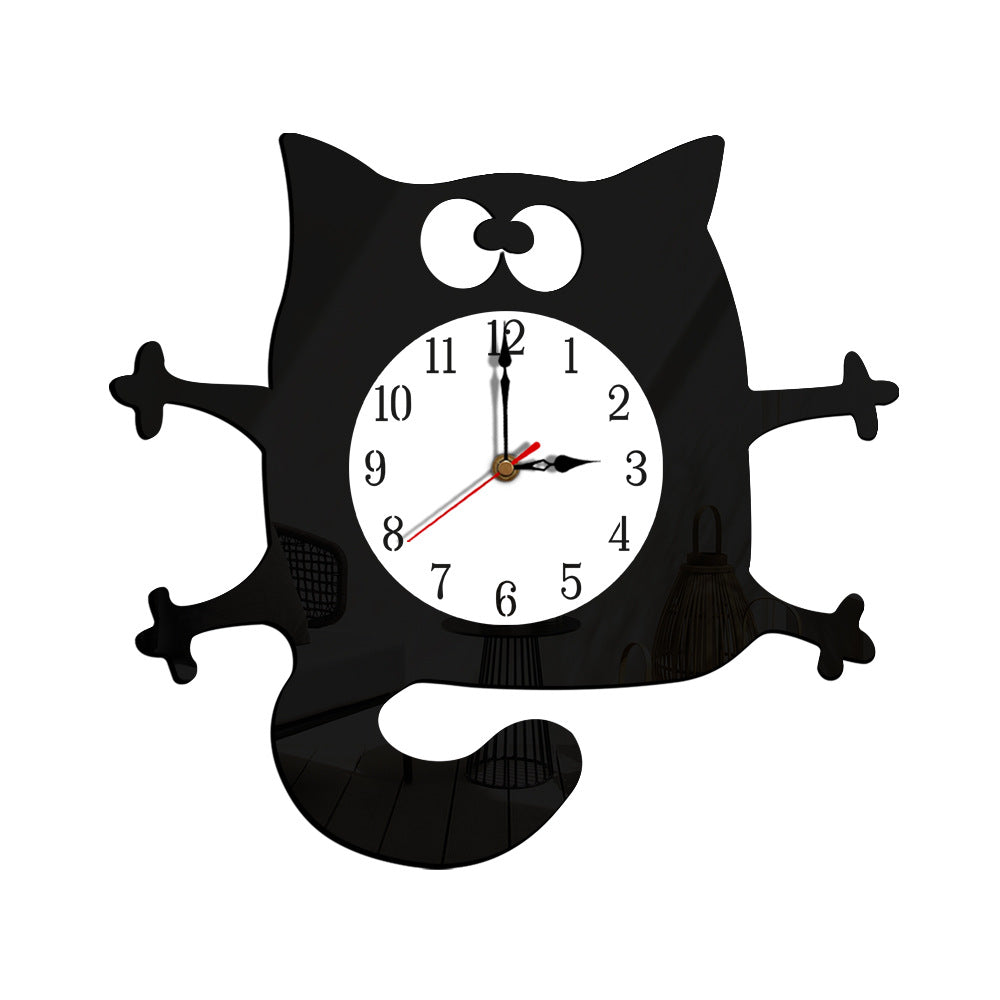 Junips | Silent Cat Wall Decoration Clock for Children's Room