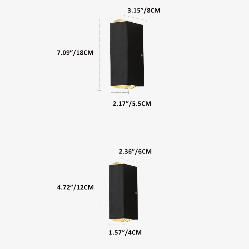 Junips | Modern Waterproof LED Outdoor Wall Light | IP65 Up/Down Aluminum Fixture | 6W-10W Hardwired Exterior Sconce | 600-1000 Lumens