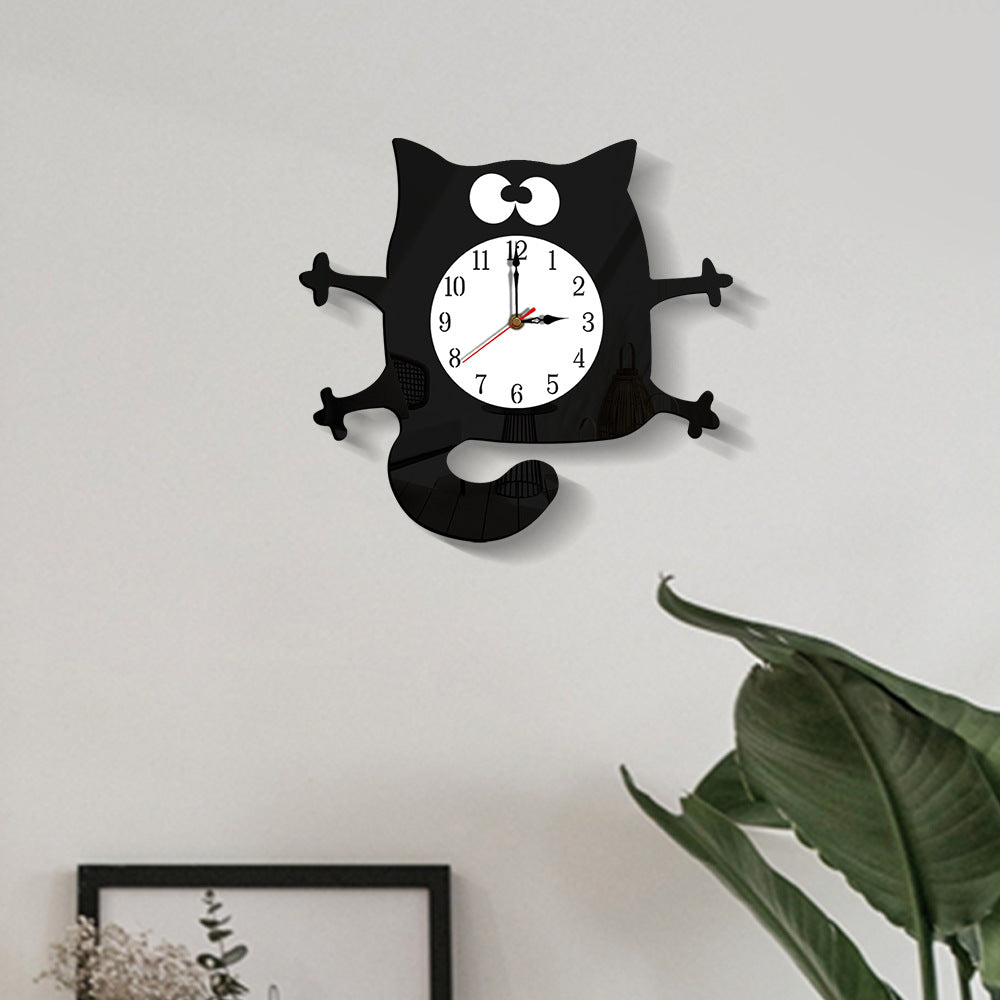 Junips | Silent Cat Wall Decoration Clock for Children's Room