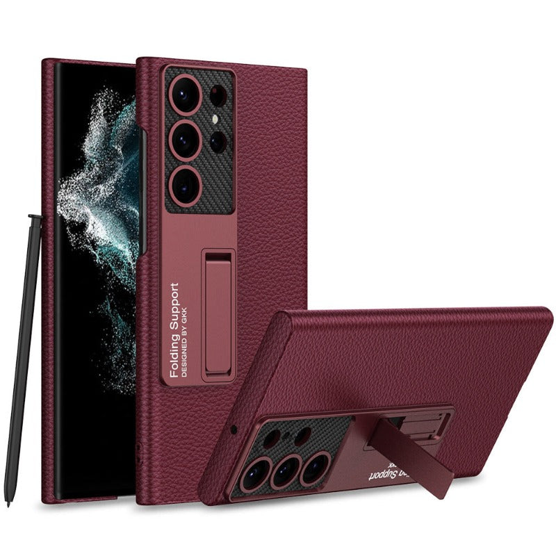 Junips | Luxurious, ultra-thin leather phone case, shockproof, for Samsung Galaxy 23