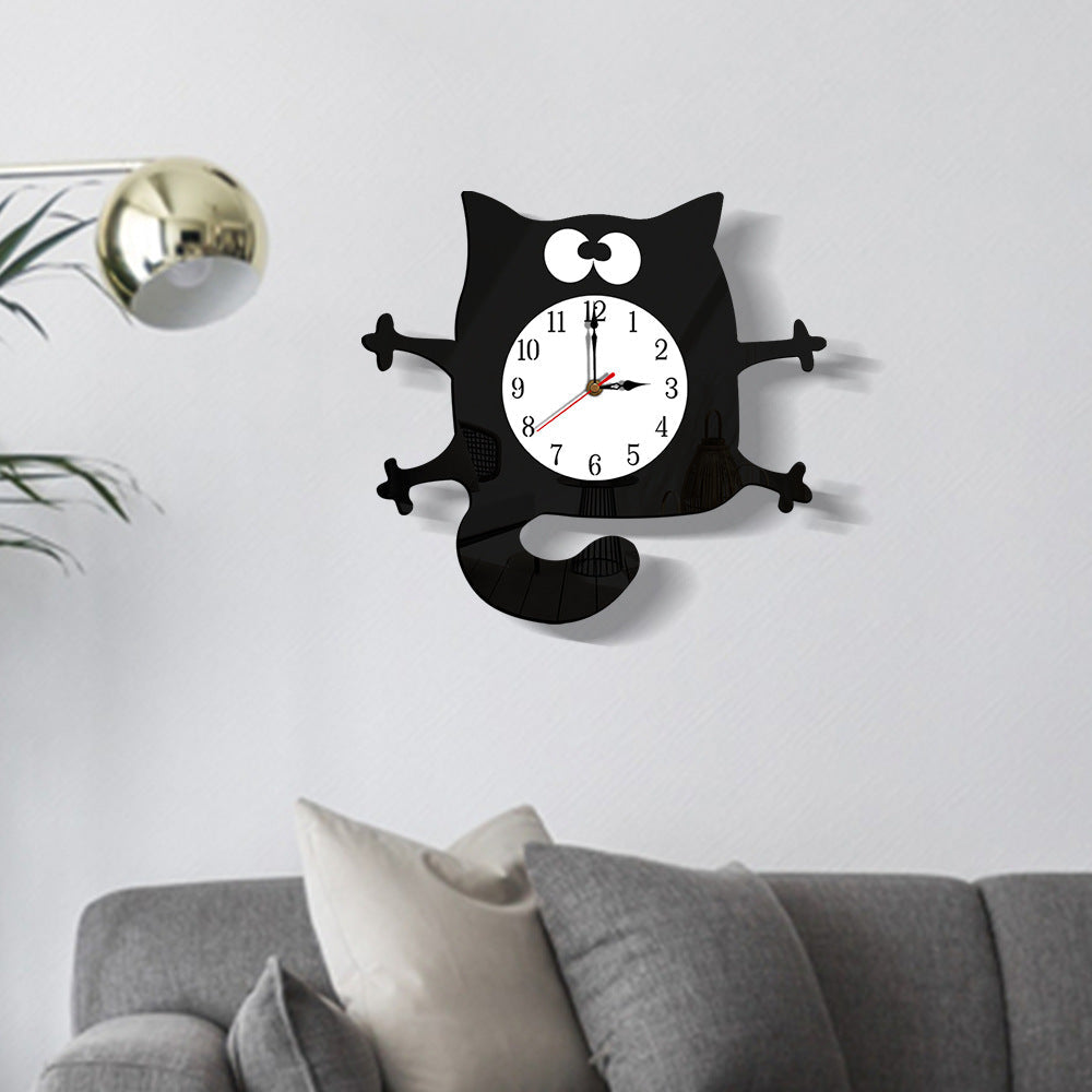 Junips | Silent Cat Wall Decoration Clock for Children's Room