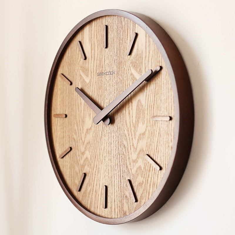Junips | Minimalistic Quiet Wooden Wall Clock 12 Inch