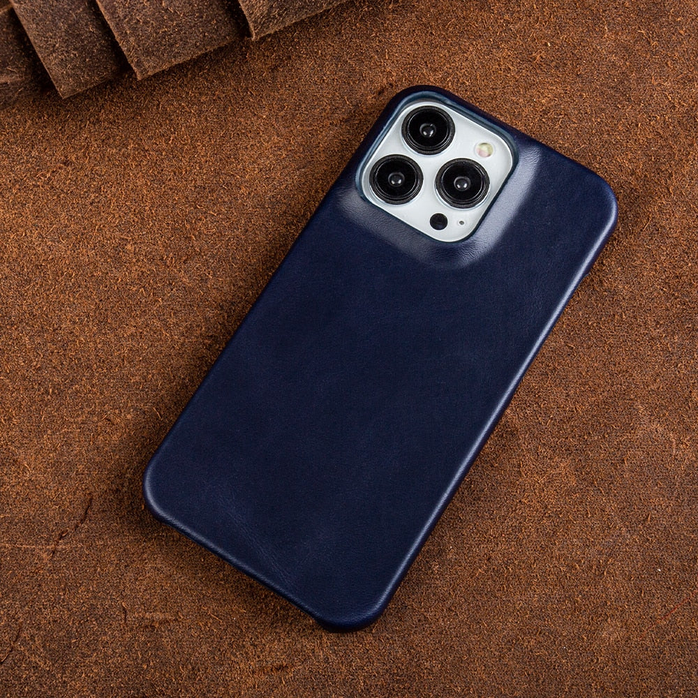 Junips | Oil Wax Genuine Leather Apple iPhone Case