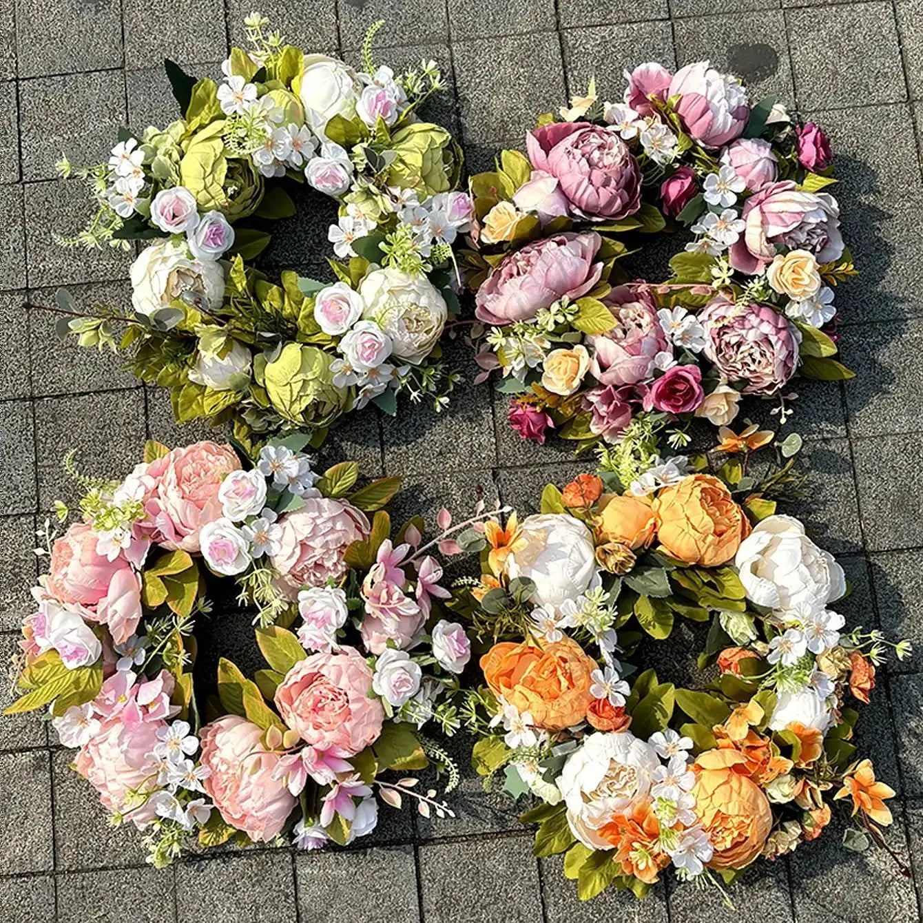 Junips | Artificial Wreath - AutumnBloom - Outdoor & Peonies - Cozy Autumn Decoration