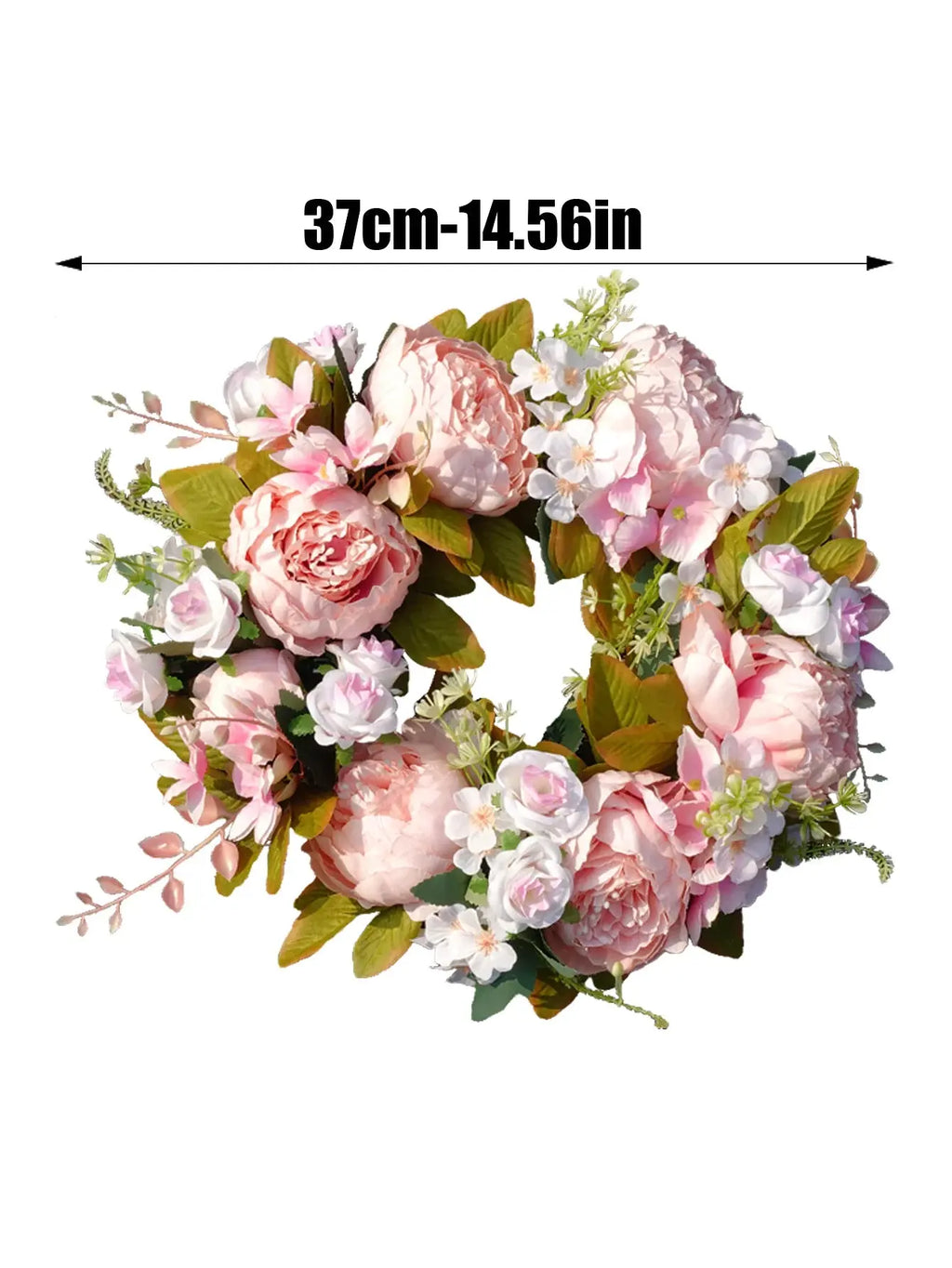 Junips | AutumnGlow Autumn Wreath - Artificial Wreath with Realistic Peonies for Outdoors