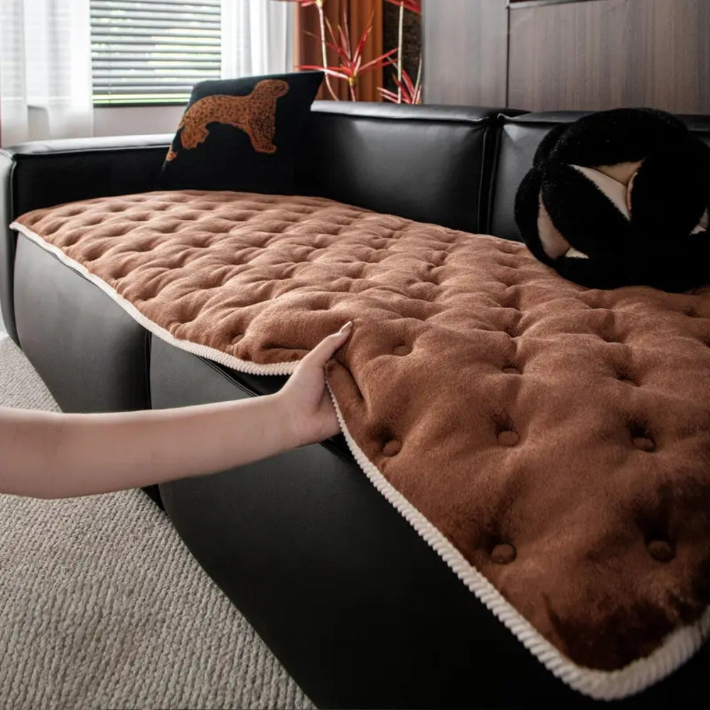 Junips | Plush Button-Tufted Sofa Cover