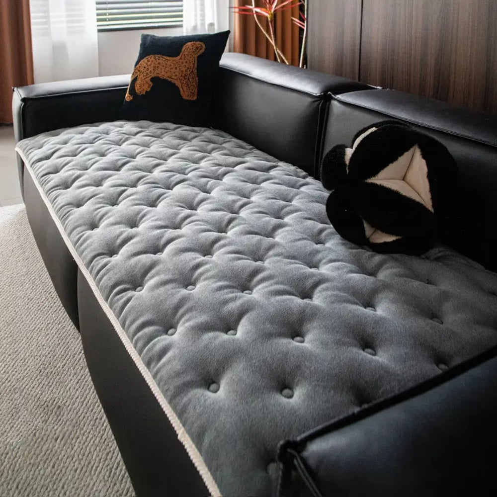 Junips | Plush Button-Tufted Sofa Cover