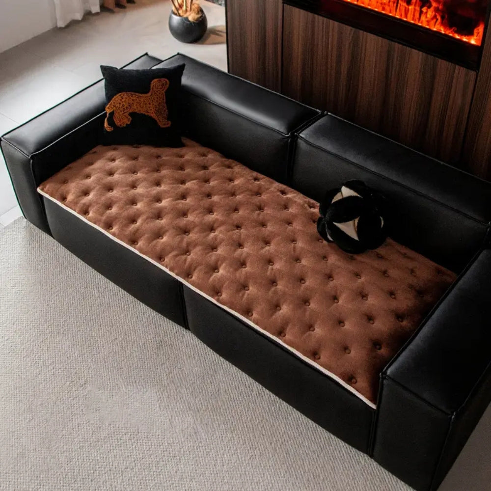 Junips | Plush Button-Tufted Sofa Cover