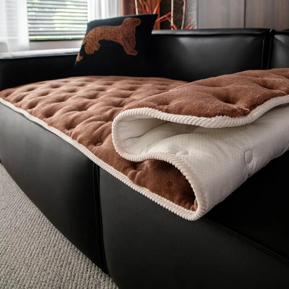 Junips | Plush Button-Tufted Sofa Cover