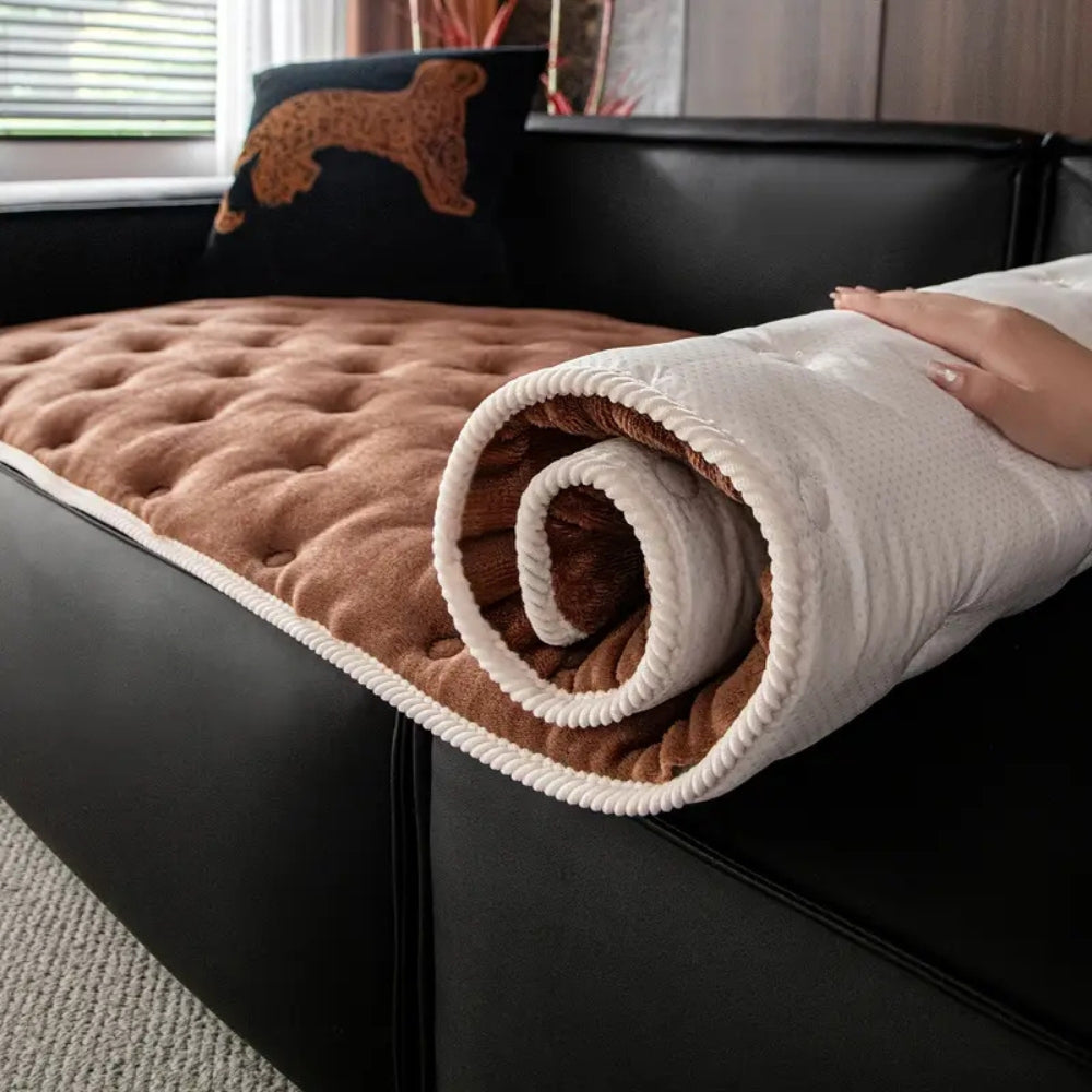 Junips | Plush Button-Tufted Sofa Cover