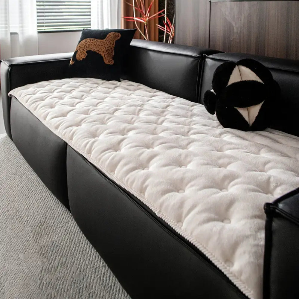 Junips | Plush Button-Tufted Sofa Cover