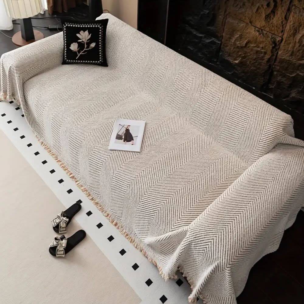 Junips | Herringbone Sofa Cover, splash-proof and non-slip