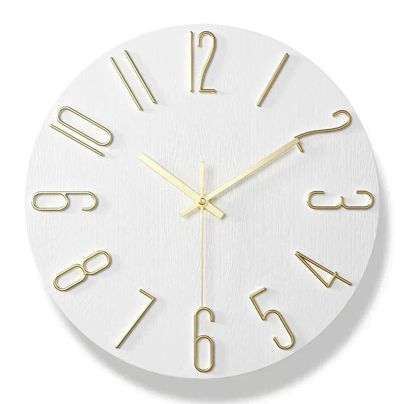 Junips | Frameless Wall Clock Made of Wood – Nordic Minimalist Silent Clock for Modern Home Decor