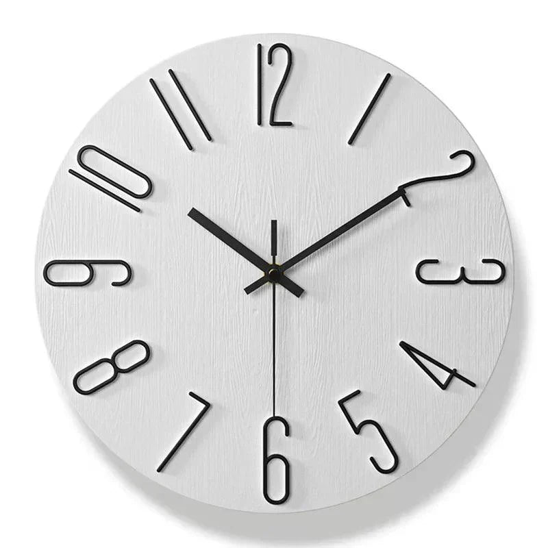 Junips | Frameless Wall Clock Made of Wood – Nordic Minimalist Silent Clock for Modern Home Decor