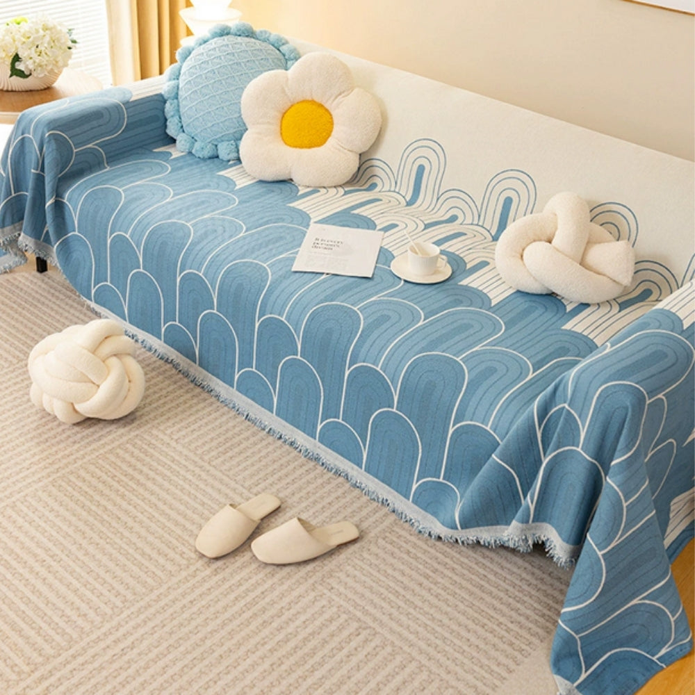 Junips | Rainbow Arches Chenille Sofa Cover