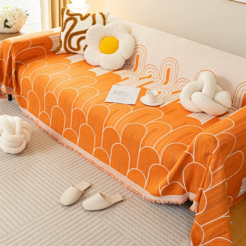 Junips | Rainbow Arches Chenille Sofa Cover