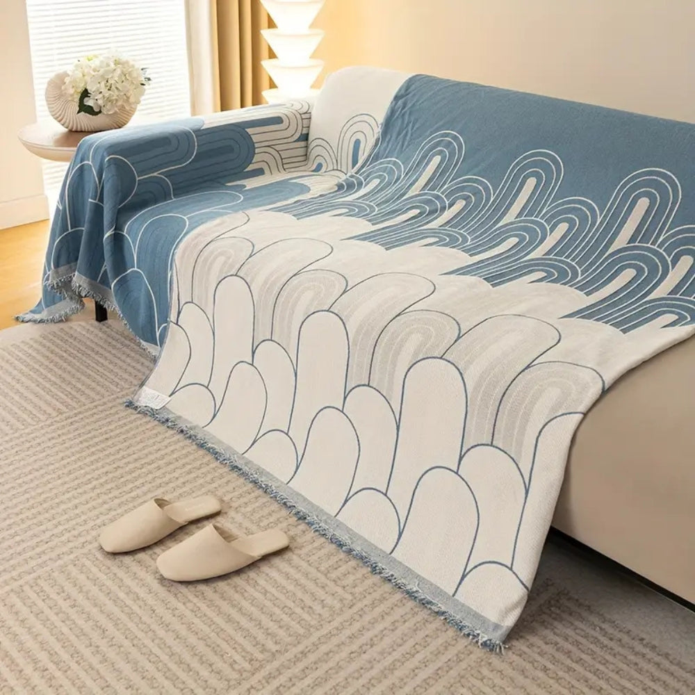 Junips | Rainbow Arches Chenille Sofa Cover