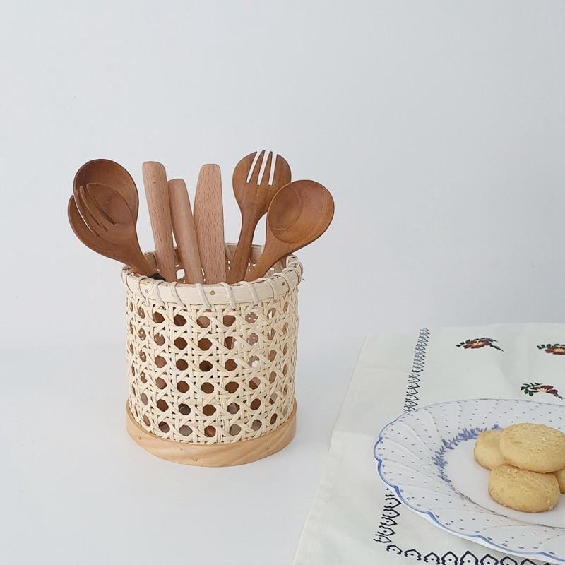 Junips | Rattan-Cutlery-Organizer