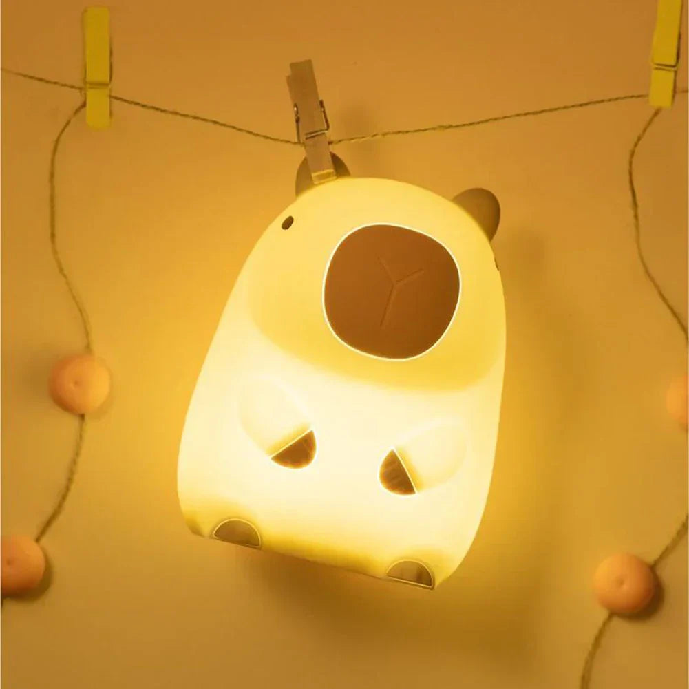 Junips | Capybara Light - Rechargeable Cartoon Capybara Silicone Night Light with 800mAh Battery