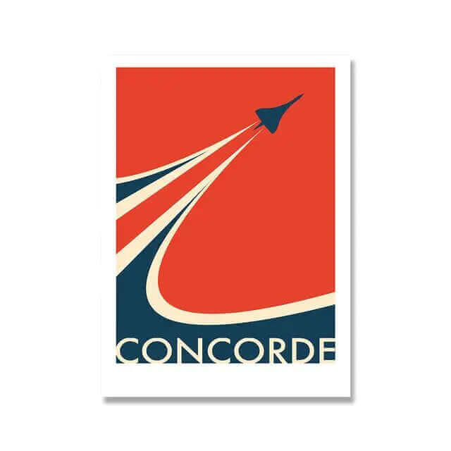 Junips | Retro Concorde Airplane Poster on Canvas