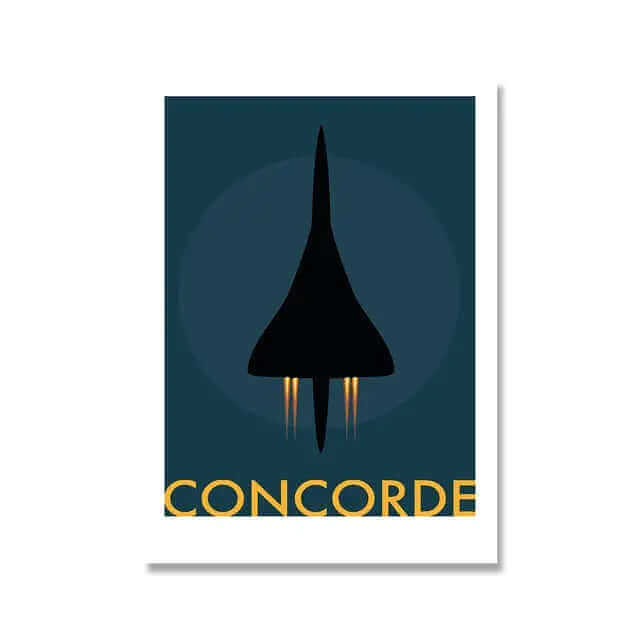 Junips | Retro Concorde Airplane Poster on Canvas
