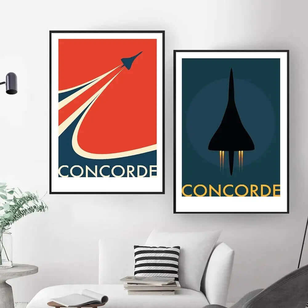 Junips | Retro Concorde Airplane Poster on Canvas