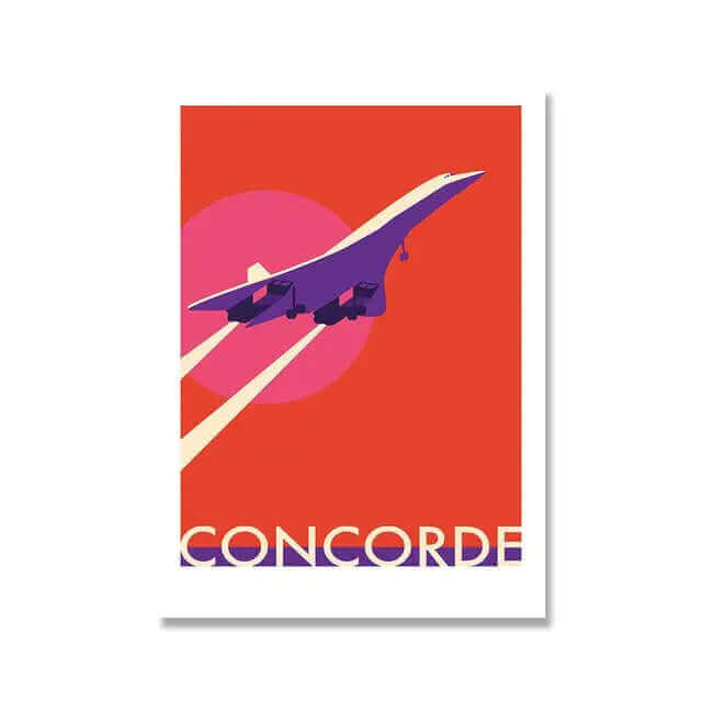 Junips | Retro Concorde Airplane Poster on Canvas