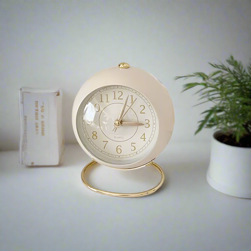 Junips | Retro Vintage Style Gold Accent Alarm Clock