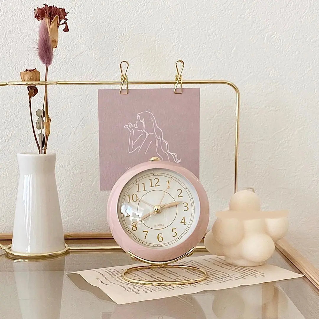 Junips | Retro Vintage Style Gold Accent Alarm Clock