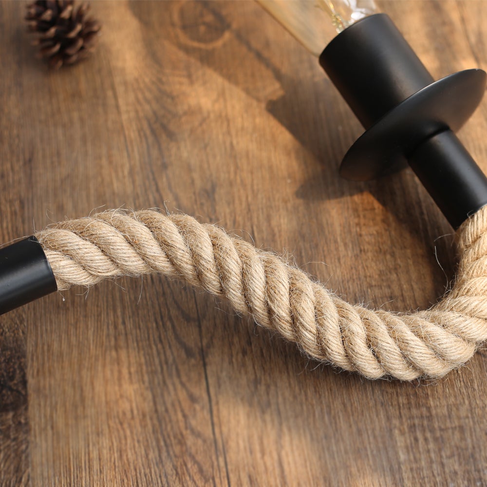 Junips | Retro Hemp Rope Industrial Loft Wall Lamp