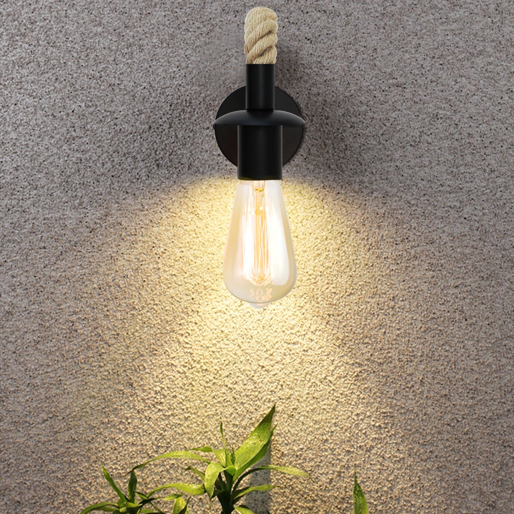 Junips | Retro Hemp Rope Industrial Loft Wall Lamp