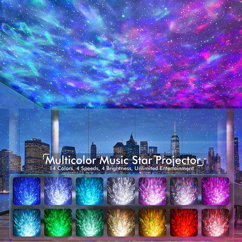 Junips | Star Projector, Galaxy Projector for Bedroom, Remote Control & White Noise Bluetooth Speaker