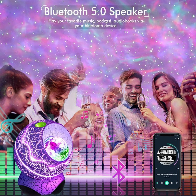 Junips | Star Projector, Galaxy Projector for Bedroom, Remote Control & White Noise Bluetooth Speaker