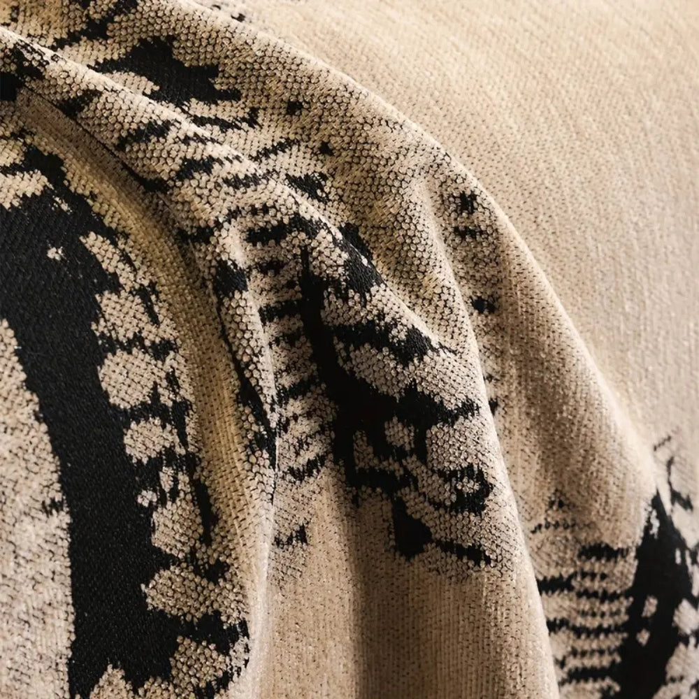 Junips | Rustic Abstract Chenille Sofa Cover
