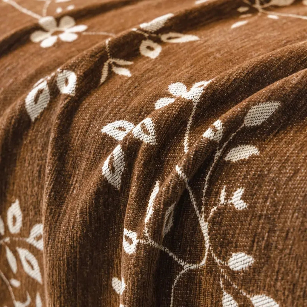 Junips | Rustic Blossom Ivory Floral Sofa Cover