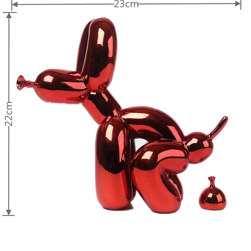Junips | Balloon Dog Sculpture, Balloon Art Statue, Mini Collectible Figurine, Home Decoration, Resin Figure, Desk Accessories, Room Decoration