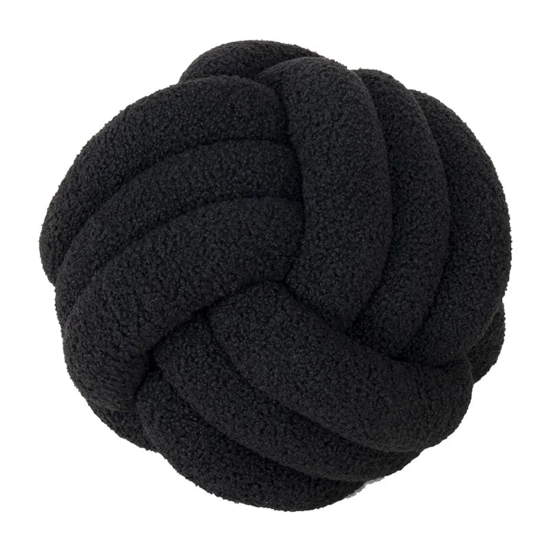 Junips | Throw Pillow - Cozy - Hand-knotted Ball - Sheepskin