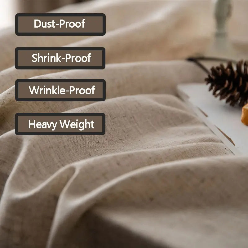 Junips | 2023 Cotton-Linen Tablecloth with Tassels, Rectangular Tablecloth for Dining Table, Coffee-Tea Tablecloths, Wedding Easter Decoration