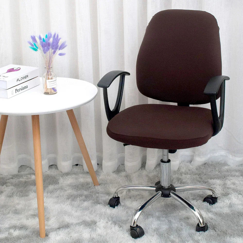 Junips | 2-piece Split Office Rose Chair Covers