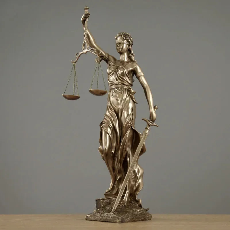 Junips | ERMAKOVA European antique bronze Greek goddess of justice statue Fair Angels resin sculpture ornaments desktop home decoration gift