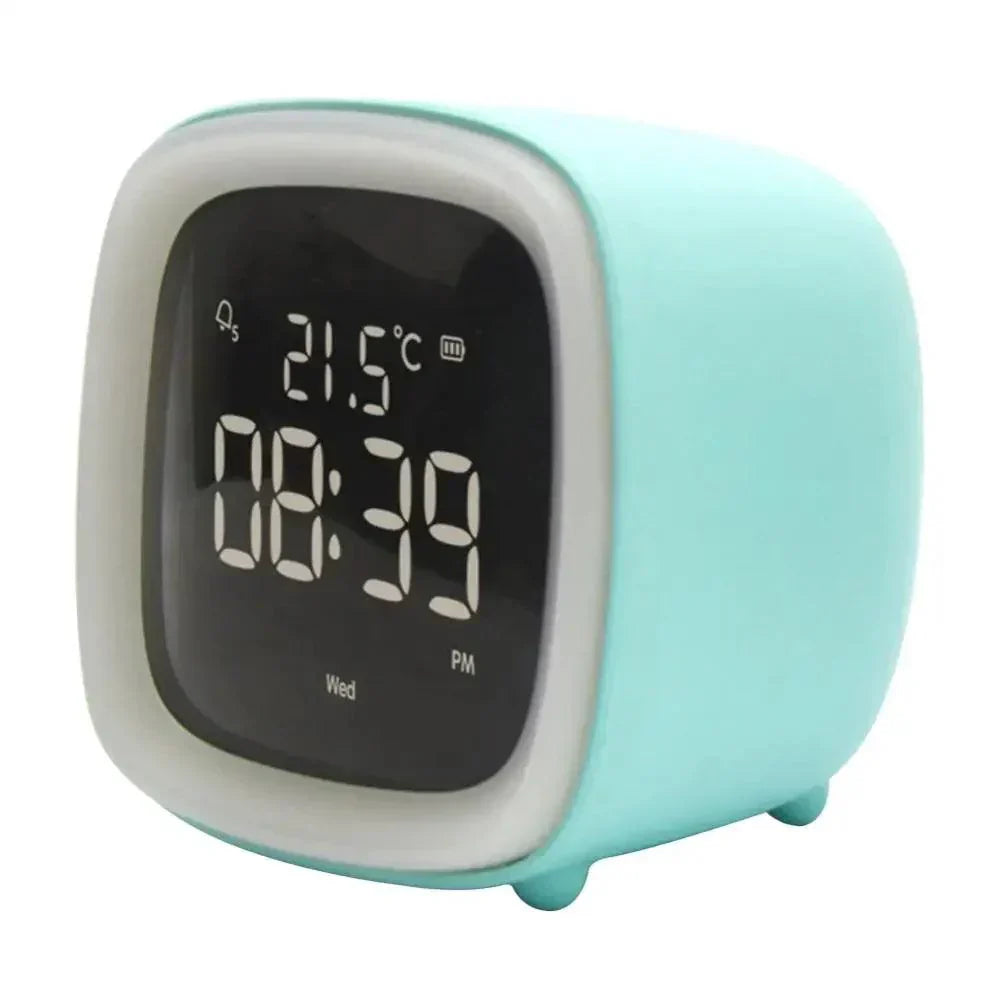 Junips | Cartoon Bunny LED Alarm Clock with Night Light – Rechargeable, Cute Digital Display for Kids & Bedrooms