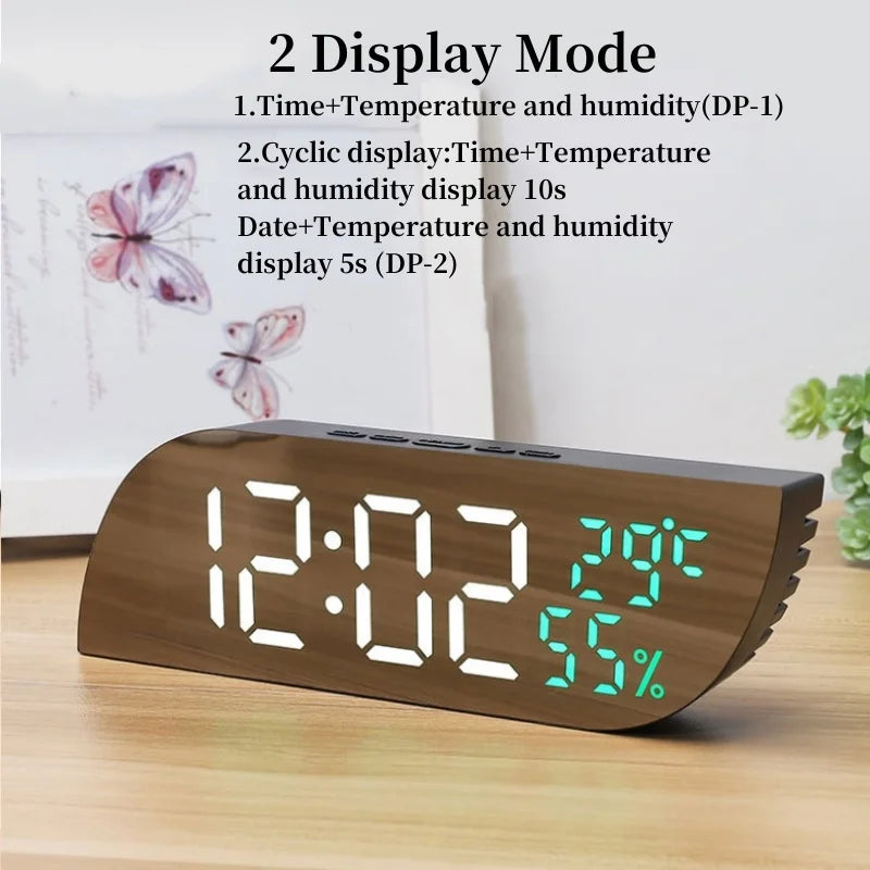 Junips | LED Digital Alarm Clock with Dual Display & Unlimited Snooze